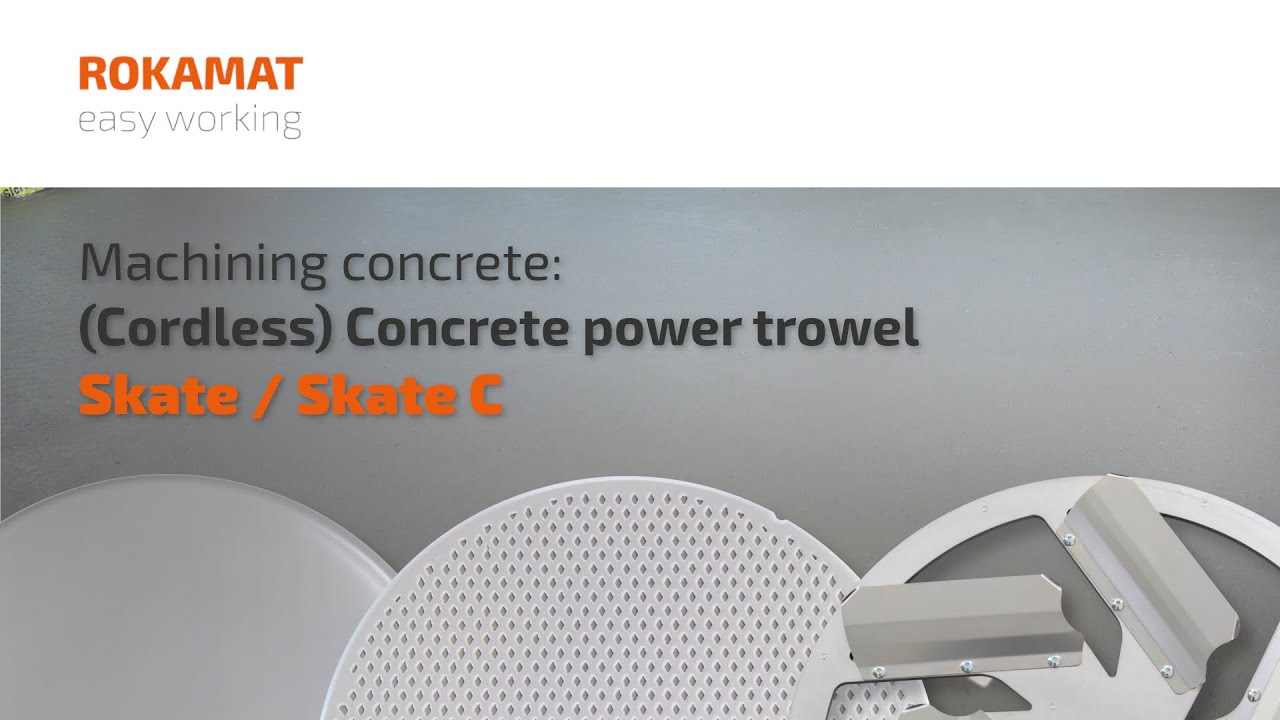 (Cordless) concrete power trowel Skate (Skate C) ROKAMAT [Original Video]